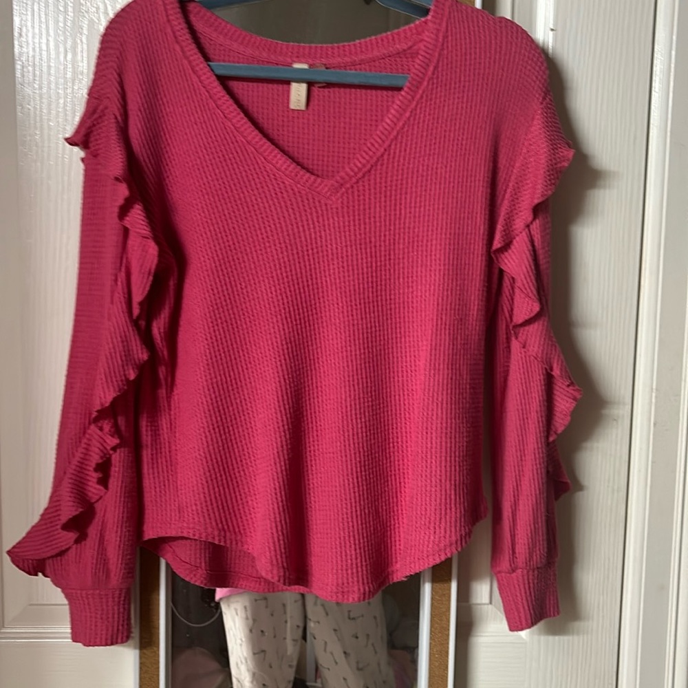 xs anthropologie pink pullover